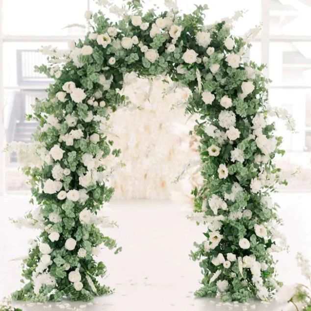 Arche florale blanche et verte